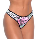 Calcinha Microfibra Estampada Modelo Tanga com Lateral Fina Rexton - Imagem 5
