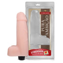 Prótese em Cyber Skin com Vibro e Escroto 18x5 cm Sexy Fantasy - Imagem 1