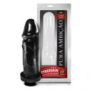 Pênis Textura de Pele Cyber Skin com Vibro Black 18x5 Sexy Fantasy - Imagem 1