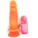 Prótese Realística com Vibro e Ventosa Pura Luxúria Salmão 14,3x4 Sexy Fantasy - Imagem 1