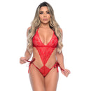 Body Sexy em Renda com Fita Hot Love - Imagem 1