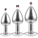 Plug Anal de Aço Inoxidável Cônico com Cristal Arredondado Sexy Import - Imagem 2