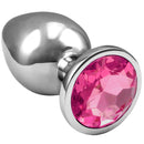 Plug Anal de Aço Inoxidável Cônico com Cristal Arredondado Sexy Import - Imagem 1