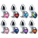 Plug Anal de Aço com Cristal Formato Coração Tamanho G Sexy Import - Imagem 2
