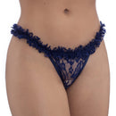 Calcinha Fio em Renda com Jóia Coroa e Detalhes em Strass Eross Afrodite - Imagem 1