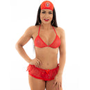 Mini Fantasia Bombeira II em Tule Pimenta Sexy - Imagem 1