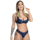 Conjunto Fio em Micro Fibra com Detalhes em Renda e Lacinho de Cetim Patitex - Imagem 1