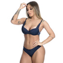 Conjunto Fio em Micro Fibra com Detalhes em Renda e Lacinho de Cetim Patitex - Imagem 2