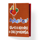 Cartão de Presente Parabéns Abra e Escola o Seu Presente Menu dos Prazeres - Imagem 1