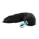 Plug de Metal com Rabo Preto 6,5X2,5cm Hard - Imagem 1