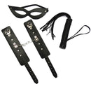 Kit Bracelete, Tiazinha e Chicote Preto Dominatrixxx - Imagem 1