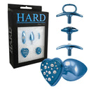Anal Kit Plug com Base Removível Azul 2,5 x 3,8 cm Hard - Imagem 1