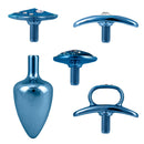 Anal Kit Plug com Base Removível Azul 2,5 x 3,8 cm Hard - Imagem 2