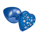 Plug com Pedra de Coração Cravejada em Strass 6,5x3 cm Hard - Imagem 1
