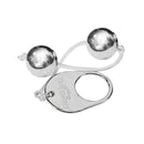 Bolinhas de Pompoar 2un de Metal Cromado Hot Flowers - Imagem 2