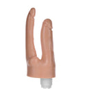 Pênis Realístico Duplo Com Vibrador 18cm e 17 cm Soft Line K import - Imagem 2