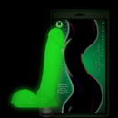 Prótese Fosforescente com Escroto e Vibrador Interno 17,5 cm x 3,8 cm - Imagem 1