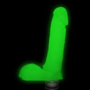 Prótese Fosforescente com Escroto e Vibrador Interno 17,5 cm x 3,8 cm - Imagem 2