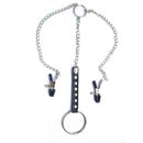 Prendedor para Mamilos Masculino com Corrente e Anel Peniano em Metal Miss Collection - Imagem 1