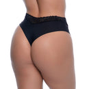 Calcinha Com Fio Duplo Cós Largo Com Detalhes Em Renda Yully Lingerie - Imagem 2